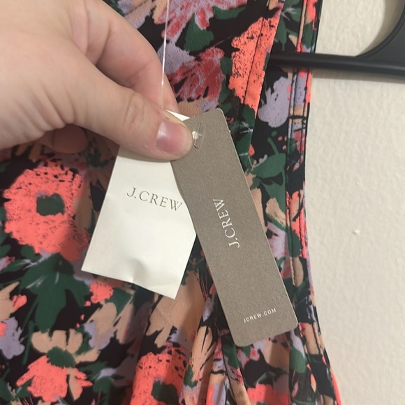 New J Crew Mercantile Ruched-waist Dress in Neon Floral Multi Sz 6 J4454 - Picture 5 of 7